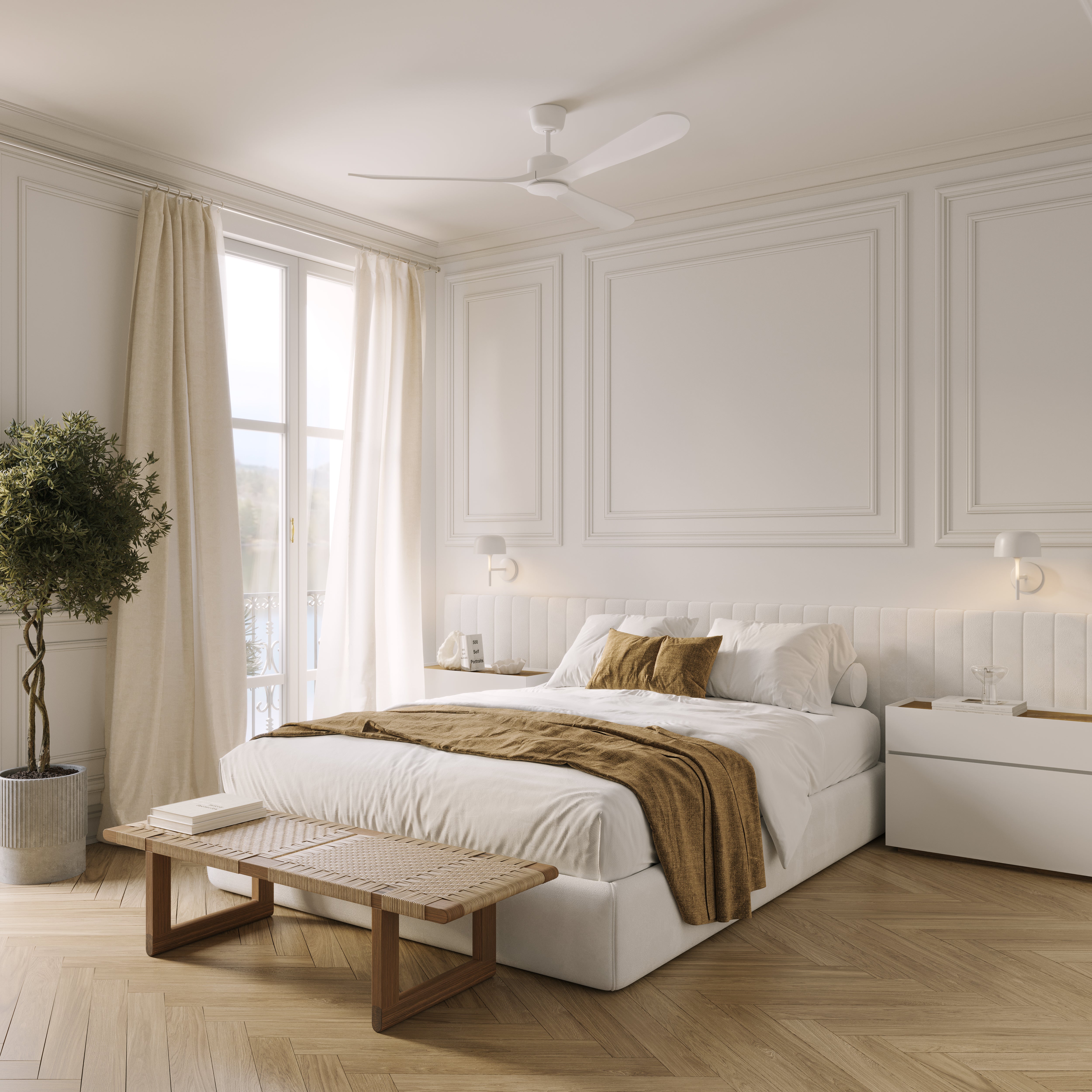 Boreal 132 cm Ceiling Fan (10–25 m²) – 3 ABS Blades