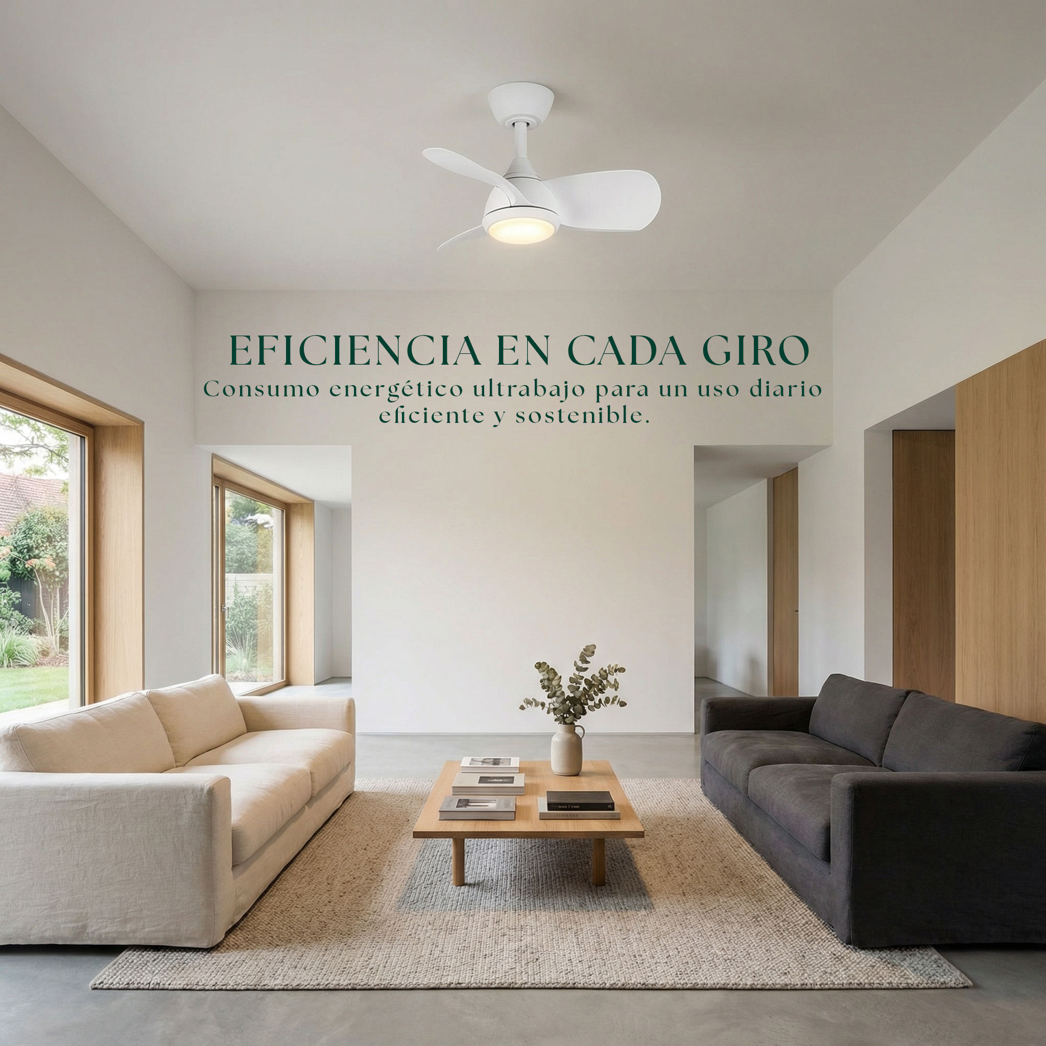 Veleo 60 cm Ceiling Fan (<8 m²) – 3 ABS Blades