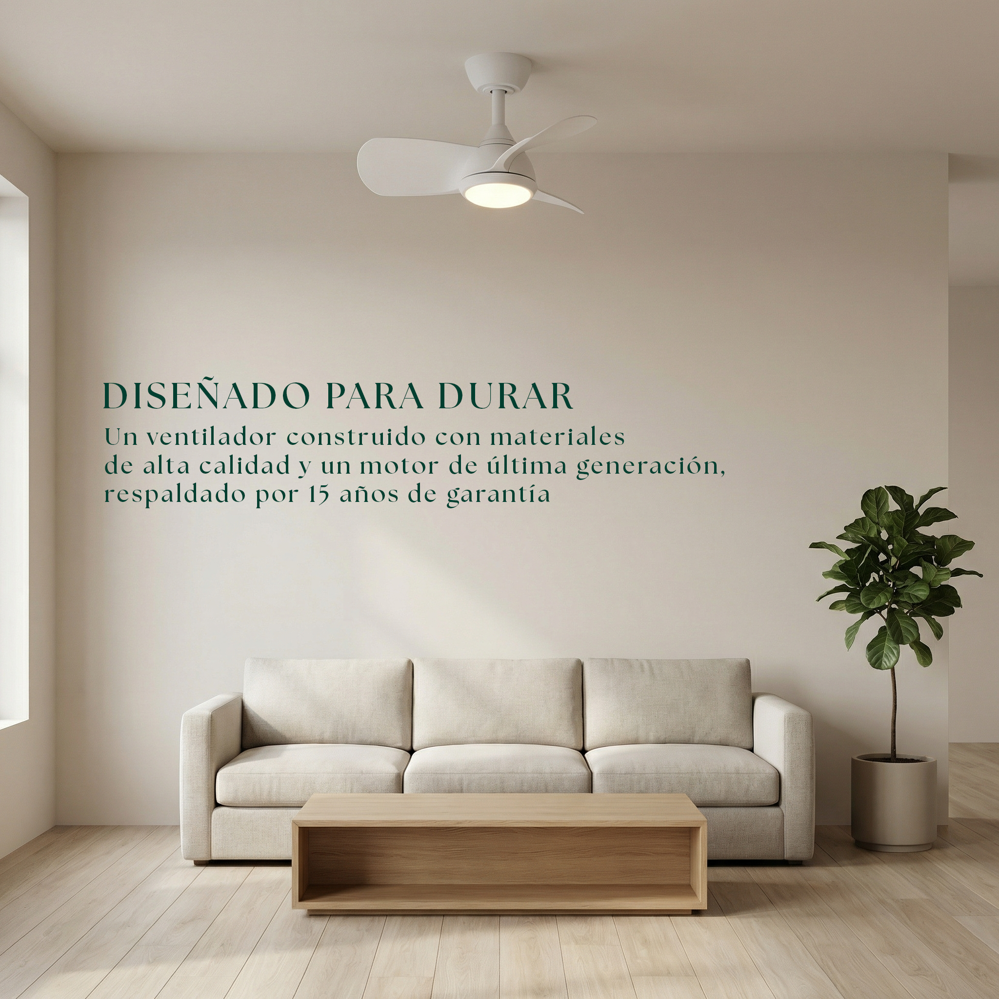 Veleo 60 cm Ceiling Fan (<8 m²) – 3 ABS Blades