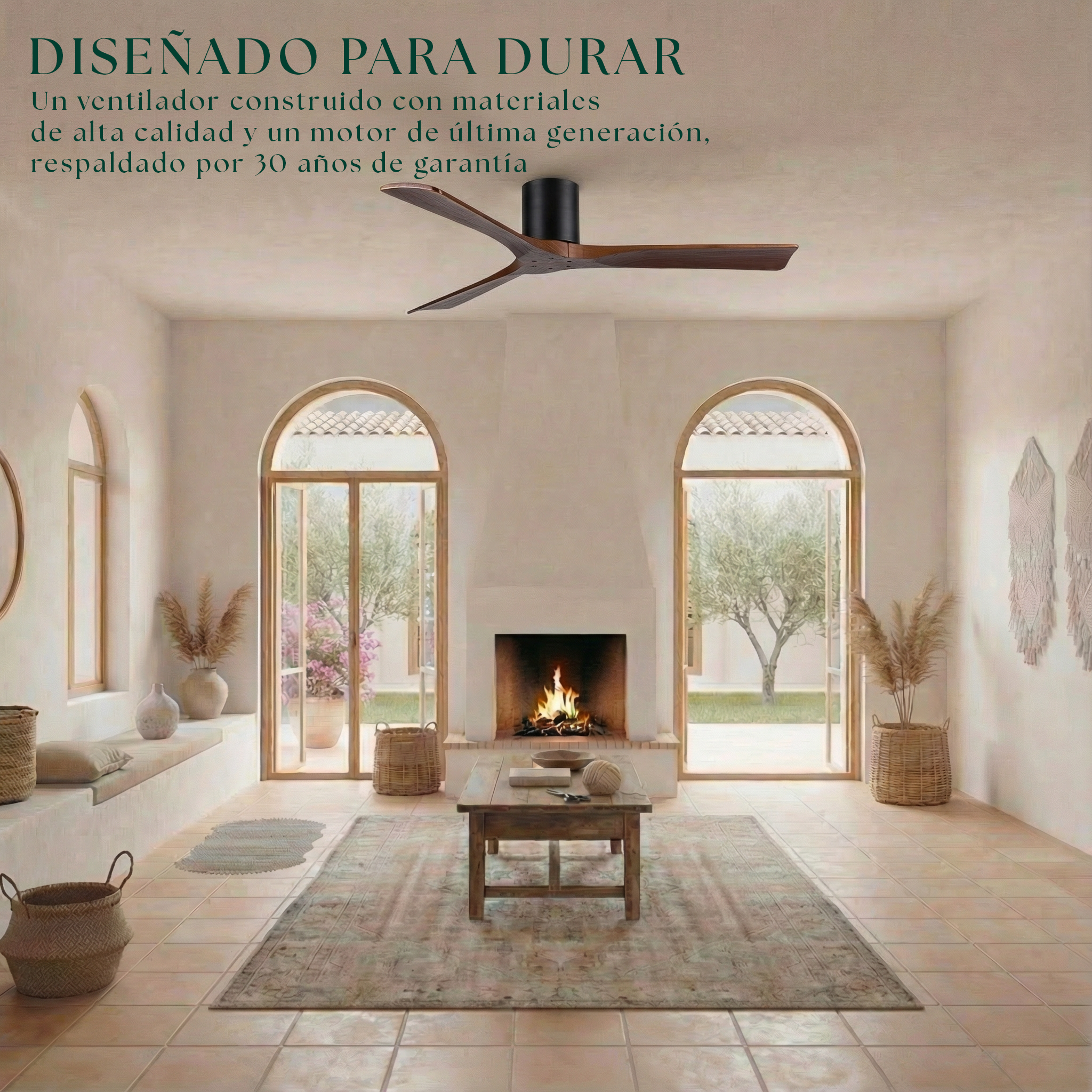 Etoile Wooden Ceiling Fan 132 cm & 112 cm