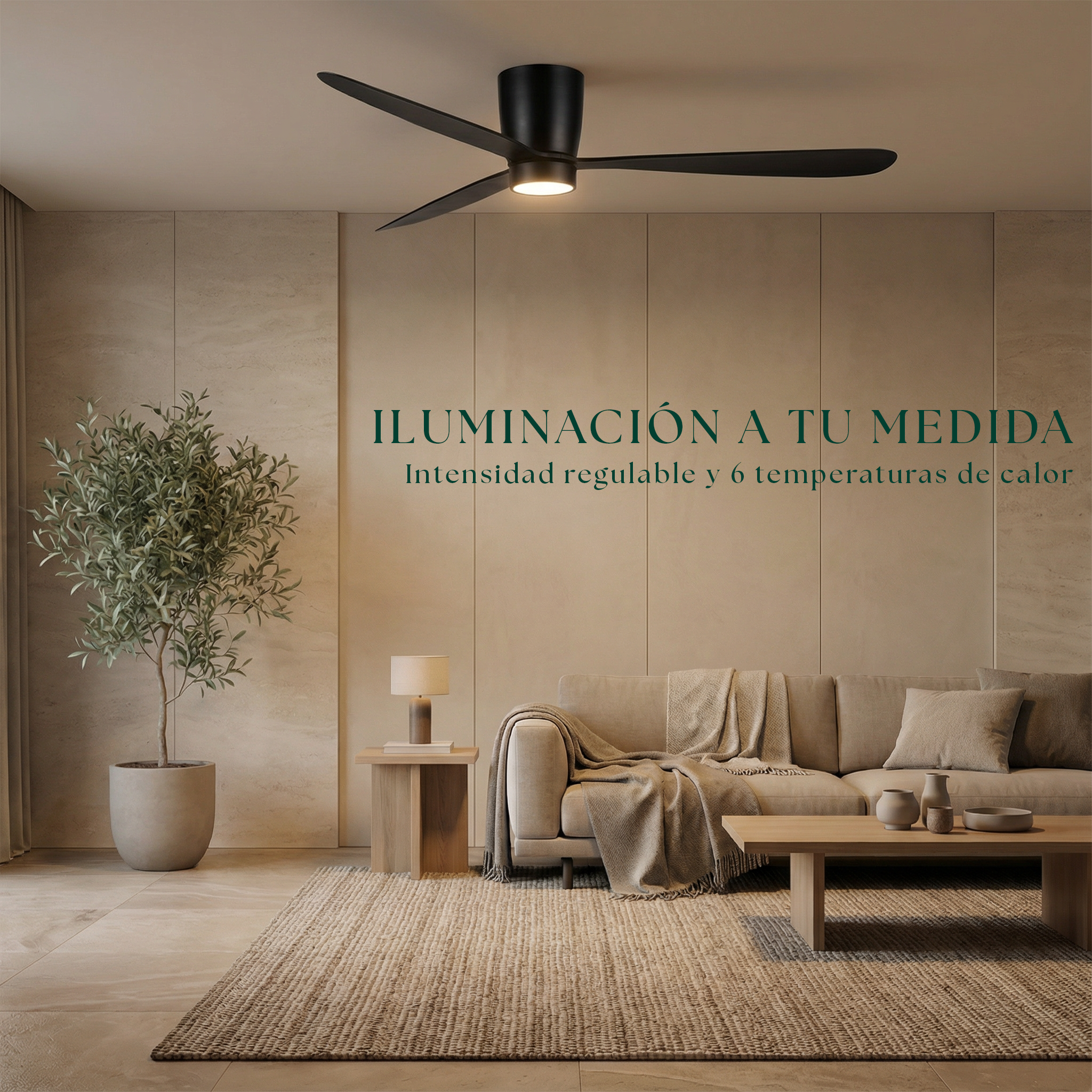 Sirocco 132 cm Ceiling Fan (10–25 m²) – 3 ABS Blades