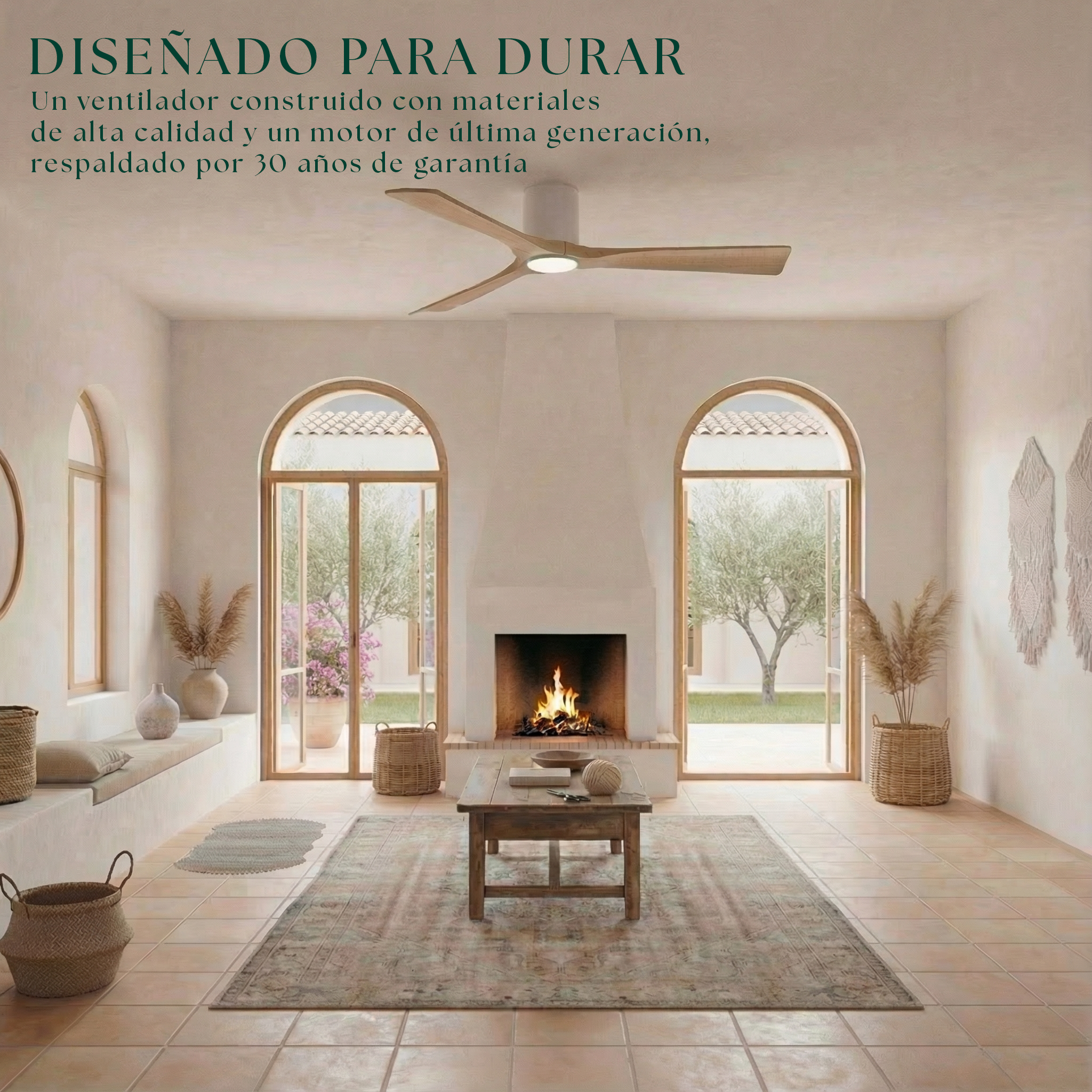 Etoile Wooden Ceiling Fan 132 cm & 112 cm