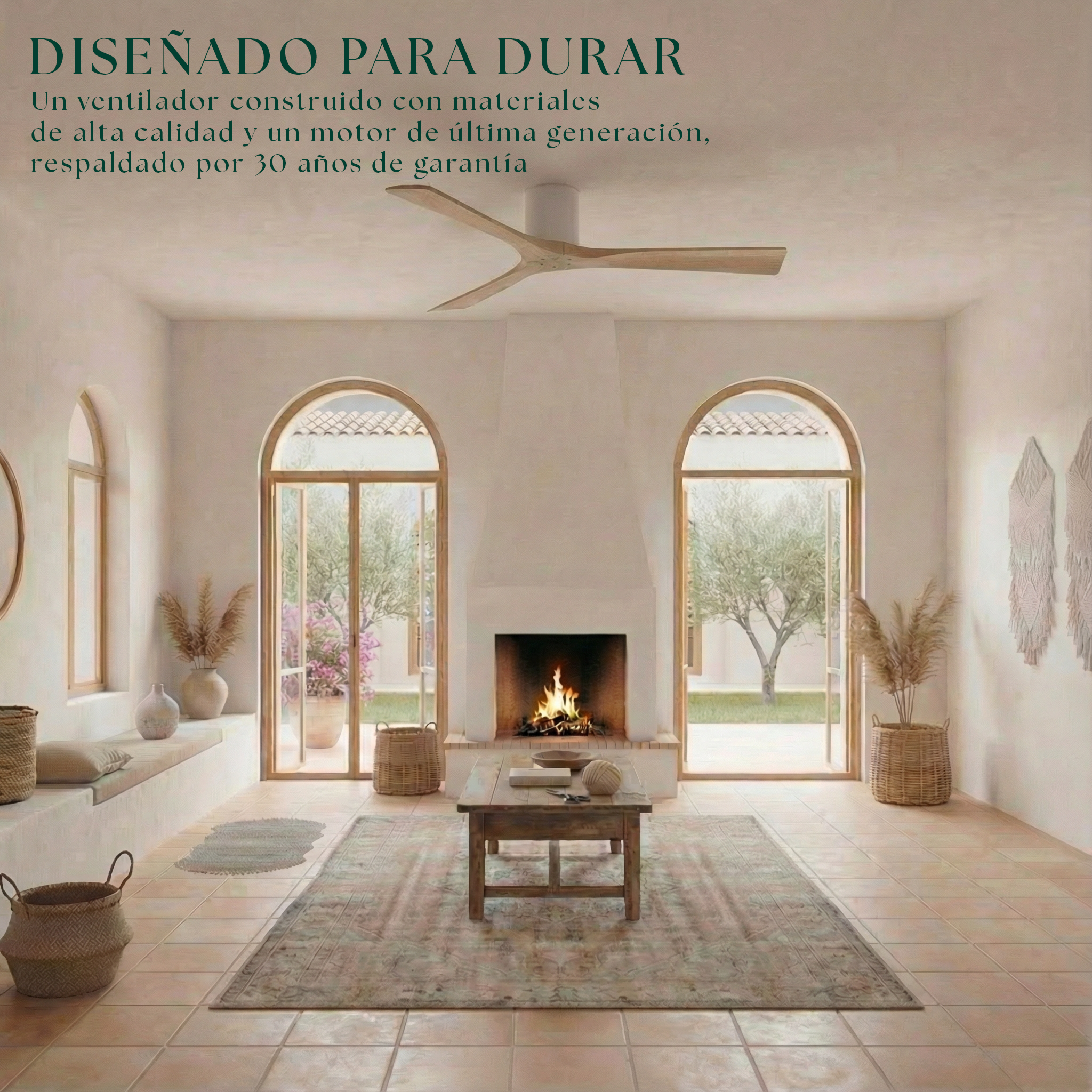Etoile Wooden Ceiling Fan 132 cm & 112 cm