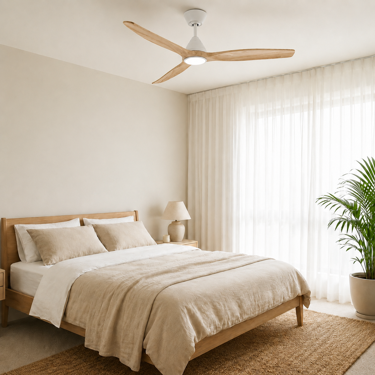 Ventilador de techo Dolomiti de madera (132 cm / 112 cm)