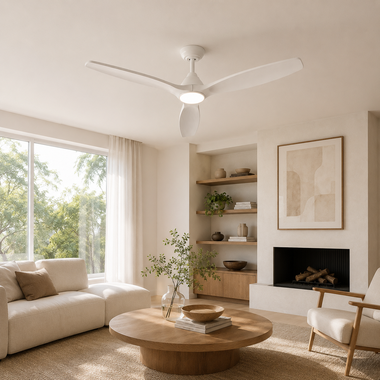 Ventilador de techo Dolomiti de madera (132 cm / 112 cm)