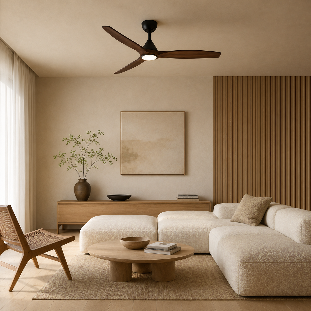 Ventilador de techo Dolomiti de madera (132 cm / 112 cm)
