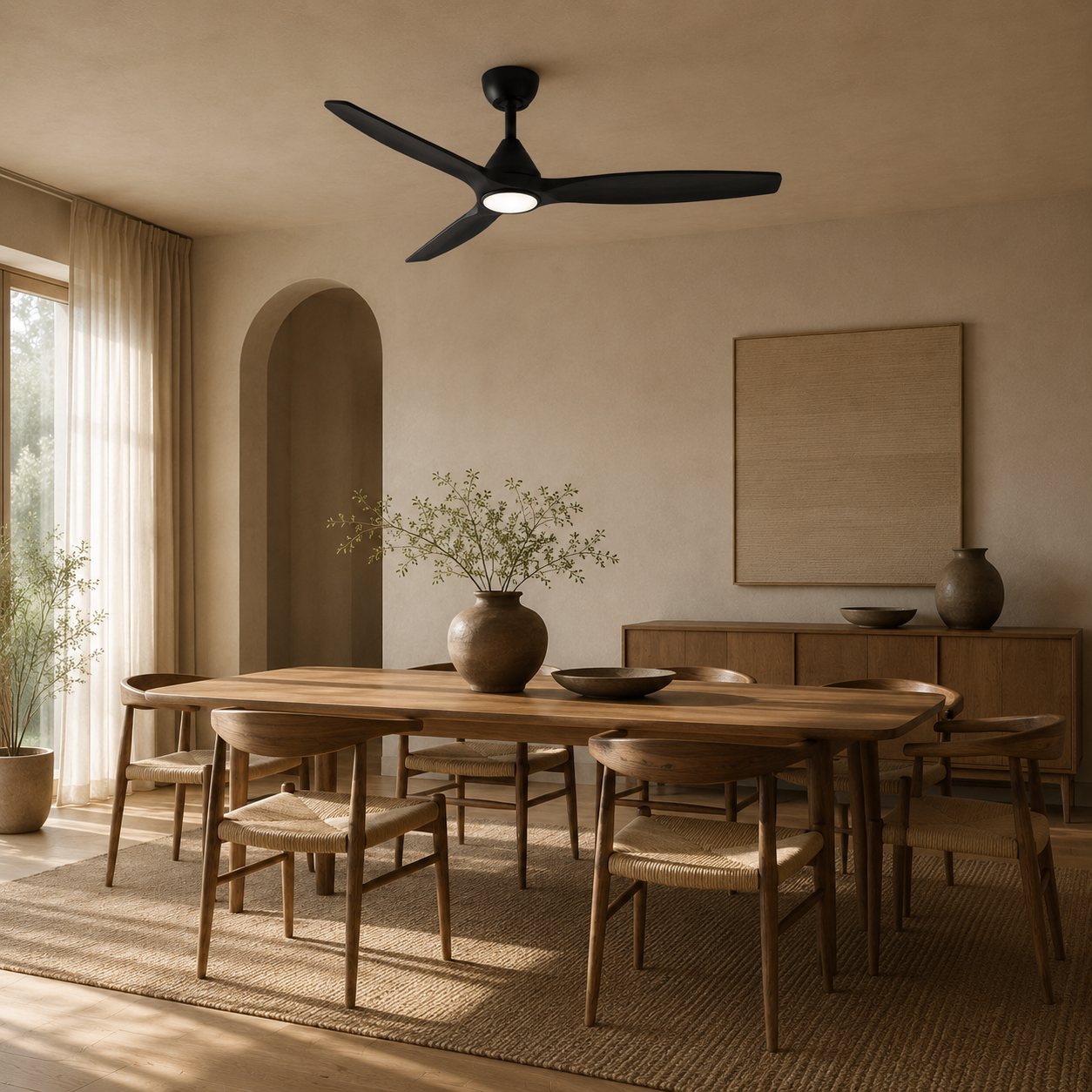 Ventilador de techo Dolomiti de madera (132 cm / 112 cm)