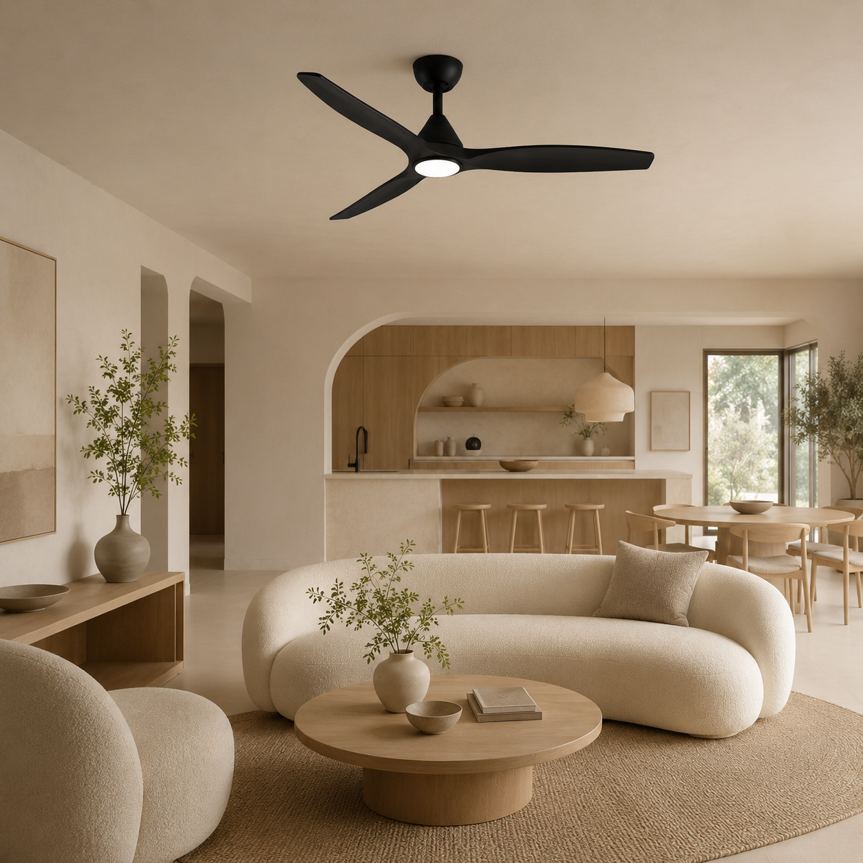 Ventilador de techo Dolomiti de madera (132 cm / 112 cm)
