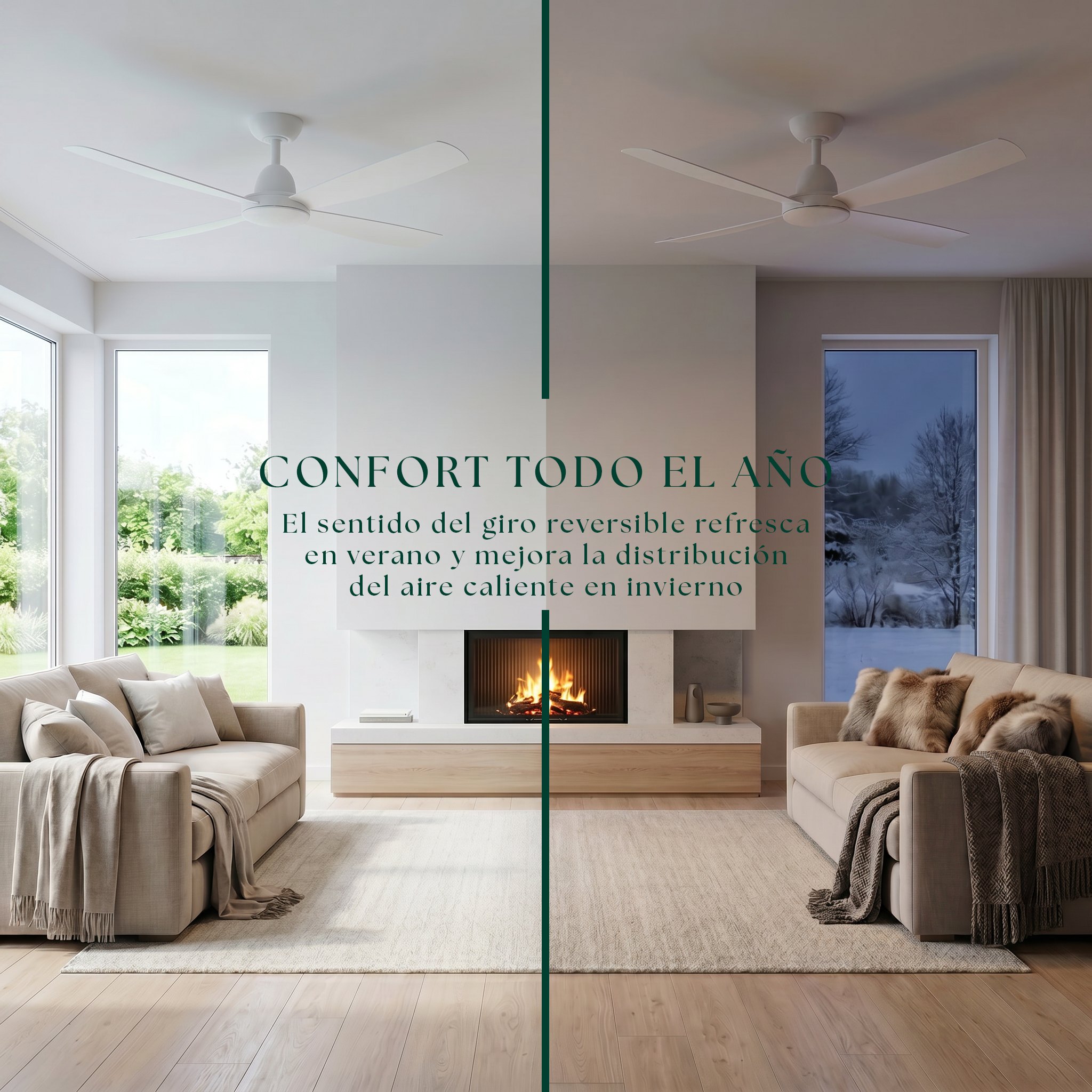 Saona 122 cm Ceiling Fan (7–20 m²) – 4 ABS Blades