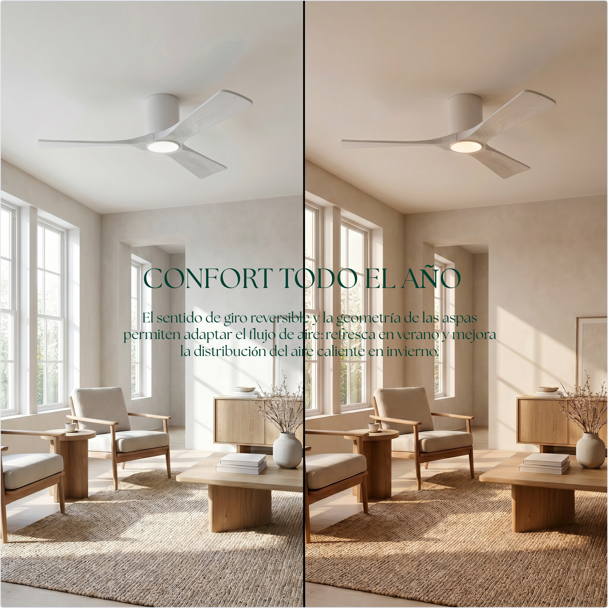 Etoile Wooden Ceiling Fan 132 cm & 112 cm
