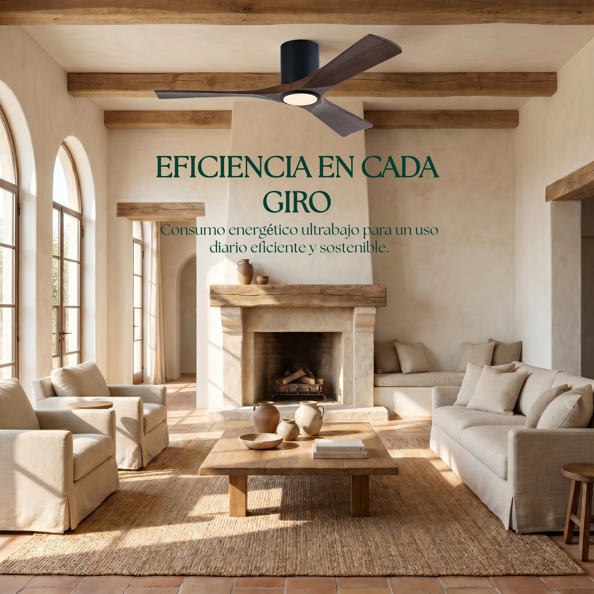 Etoile Wooden Ceiling Fan 132 cm & 112 cm