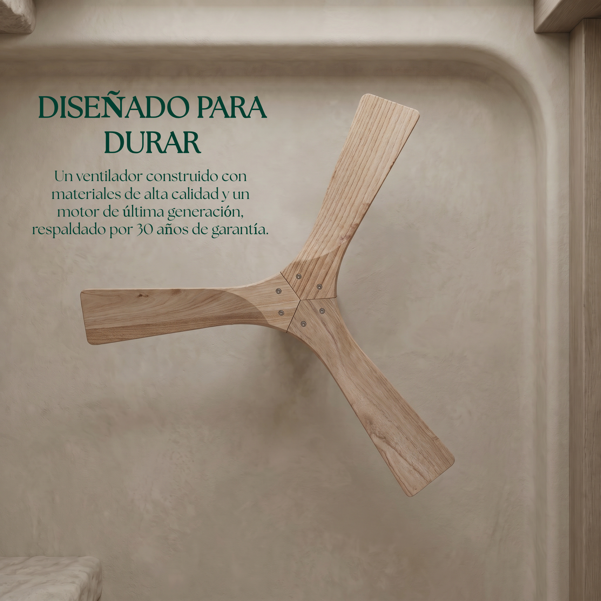 Etoile Wooden Ceiling Fan 132 cm & 112 cm