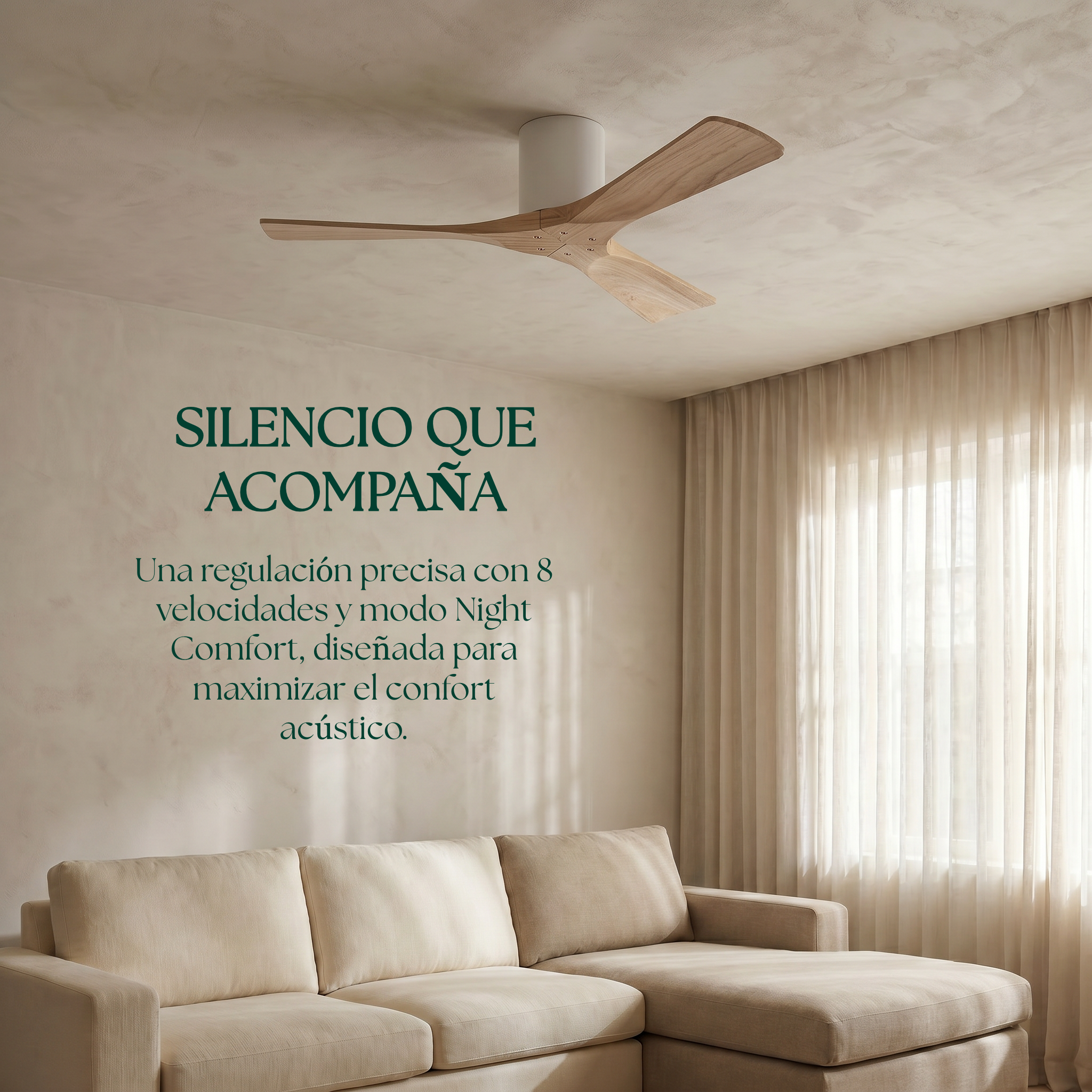 Etoile Wooden Ceiling Fan 132 cm & 112 cm