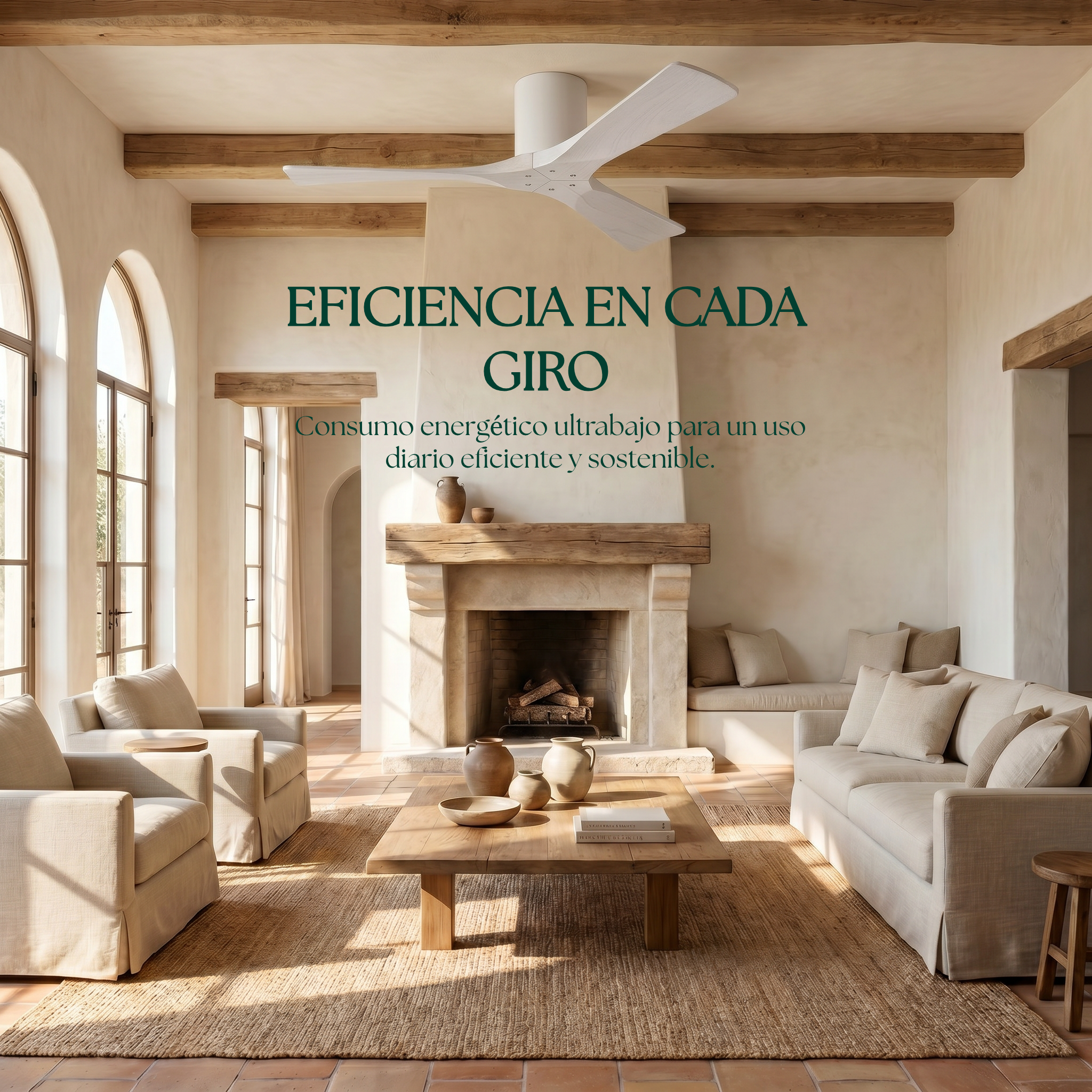 Etoile Wooden Ceiling Fan 132 cm & 112 cm