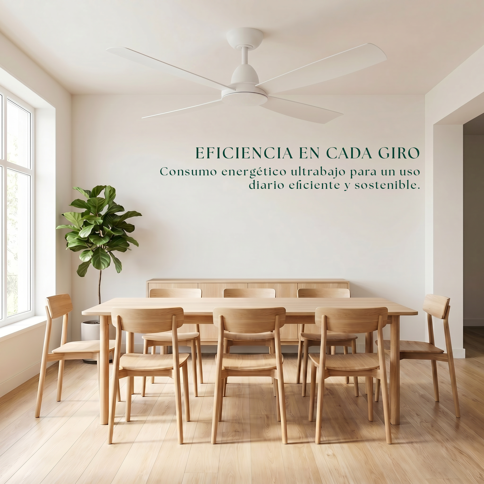 Saona 122 cm Ceiling Fan (7–20 m²) – 4 ABS Blades