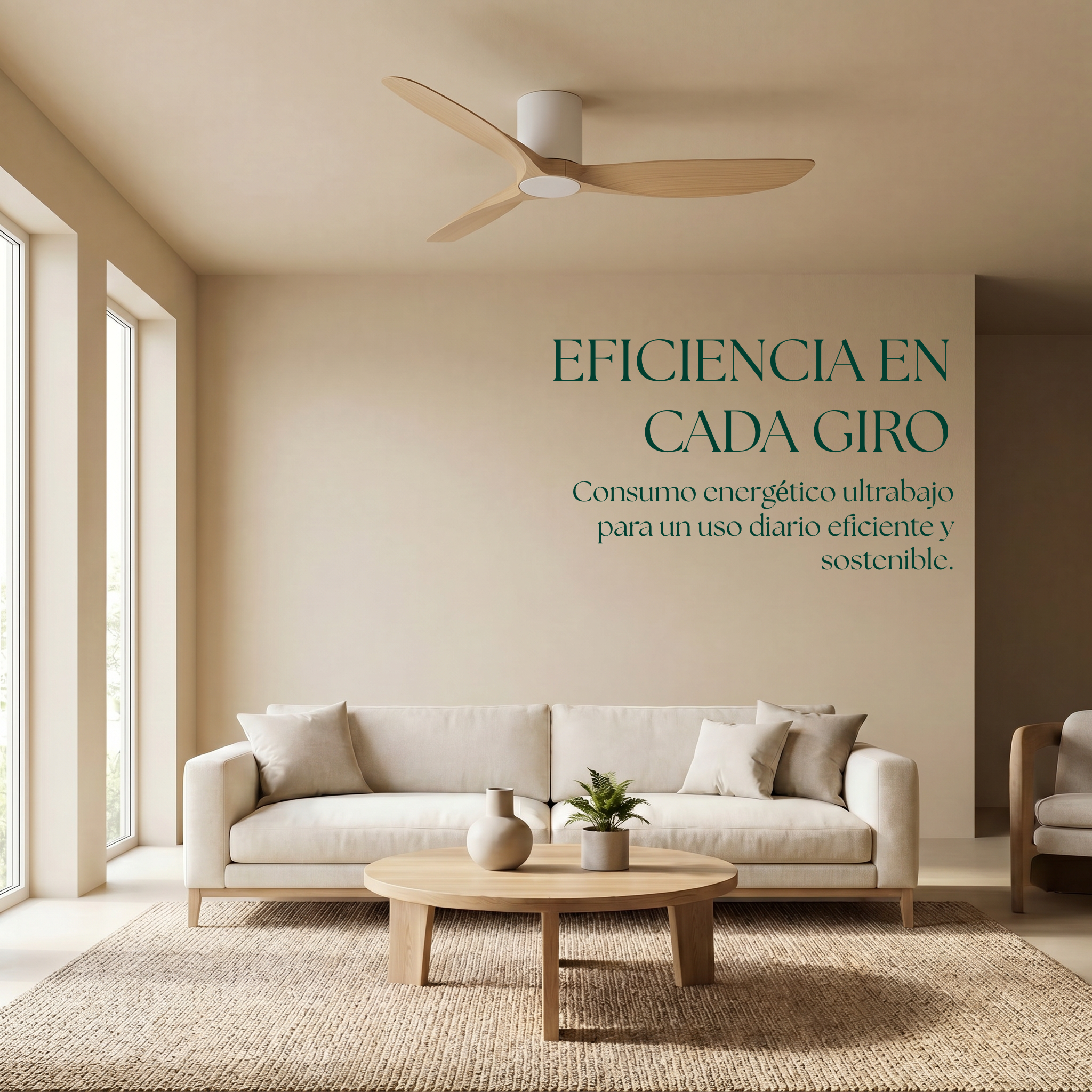 Golfet 132 cm Ceiling Fan (10–20 m²) – 3 ABS Blades