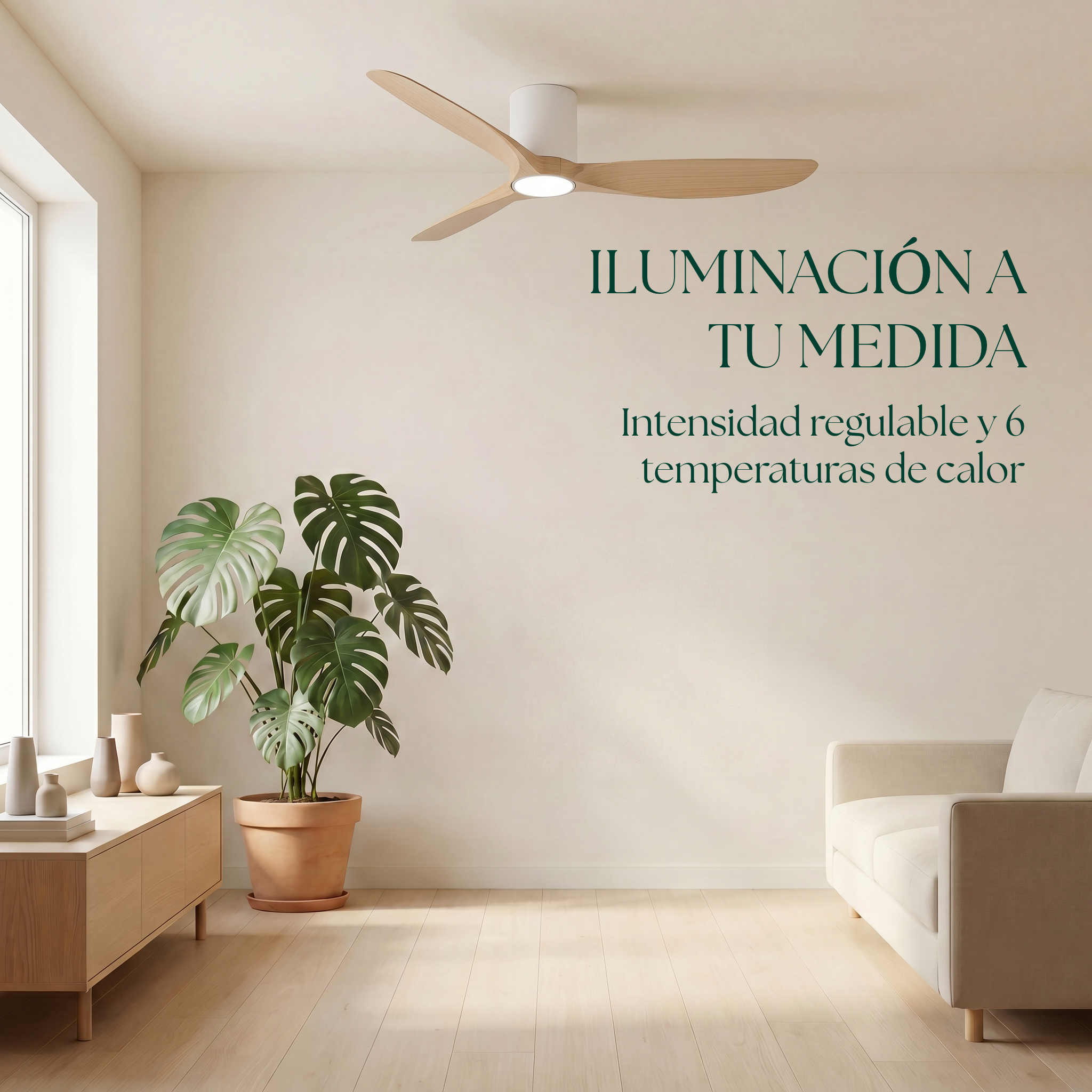 Golfet 132 cm Ceiling Fan (10–20 m²) – 3 ABS Blades