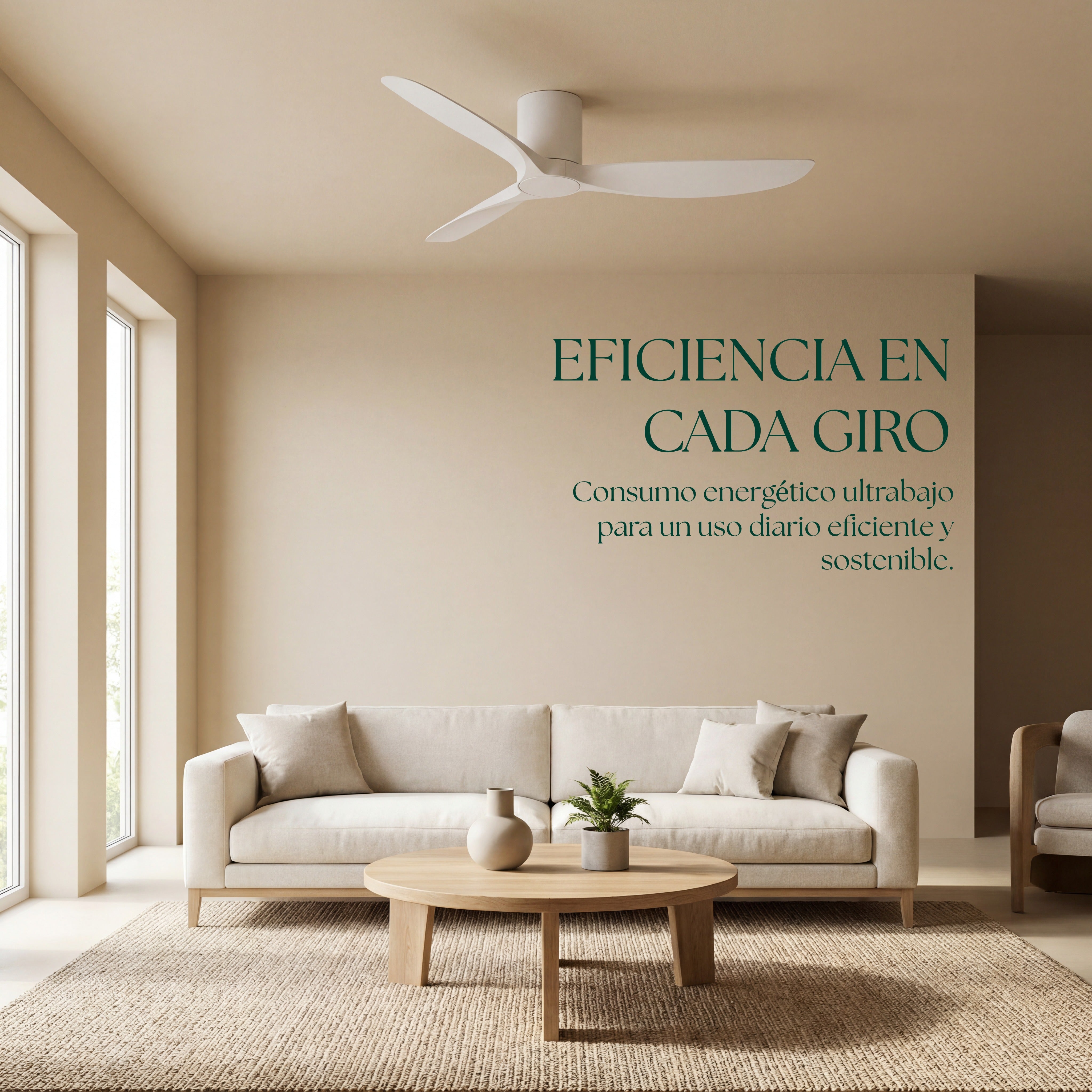 Golfet 132 cm Ceiling Fan (10–20 m²) – 3 ABS Blades
