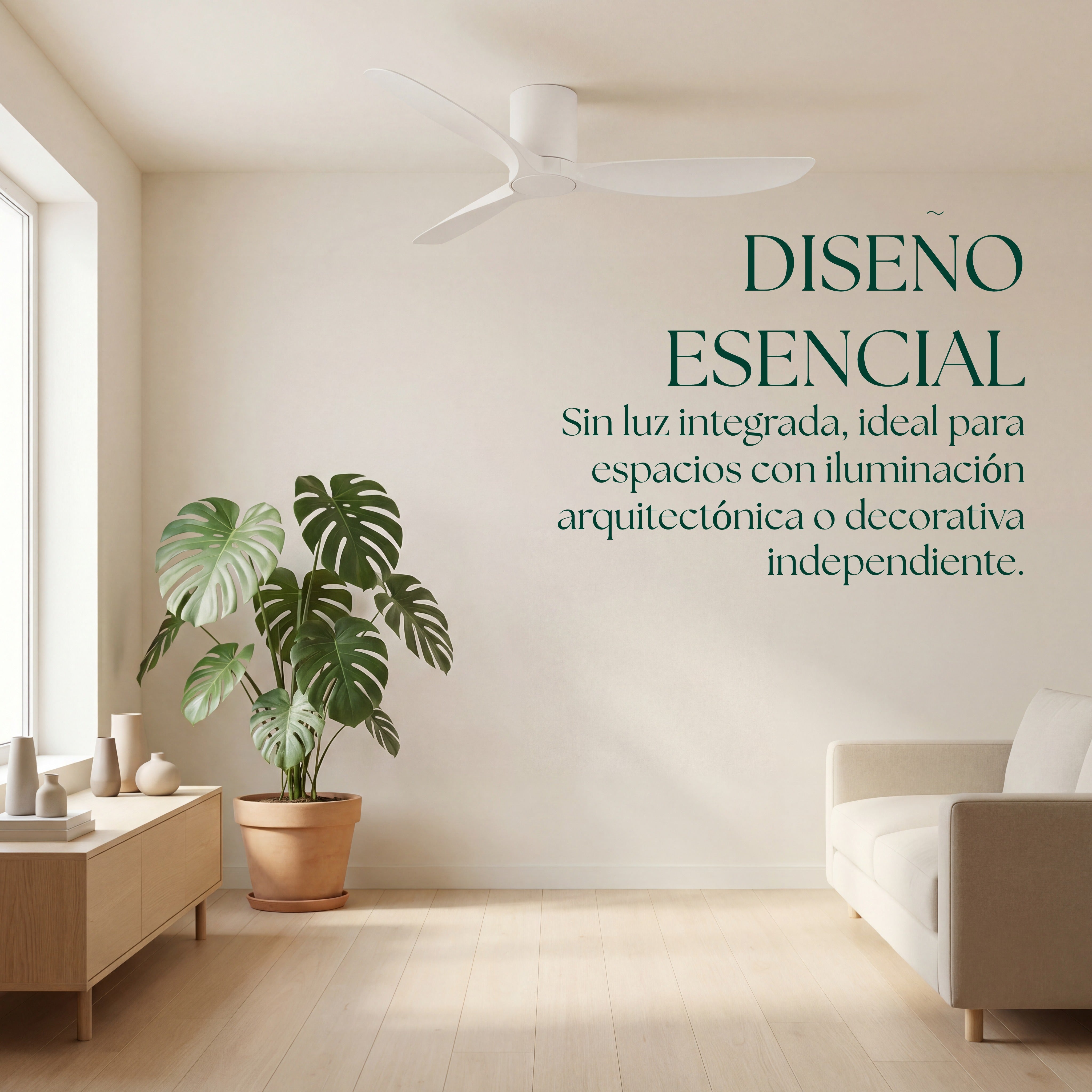 Golfet 132 cm Ceiling Fan (10–20 m²) – 3 ABS Blades
