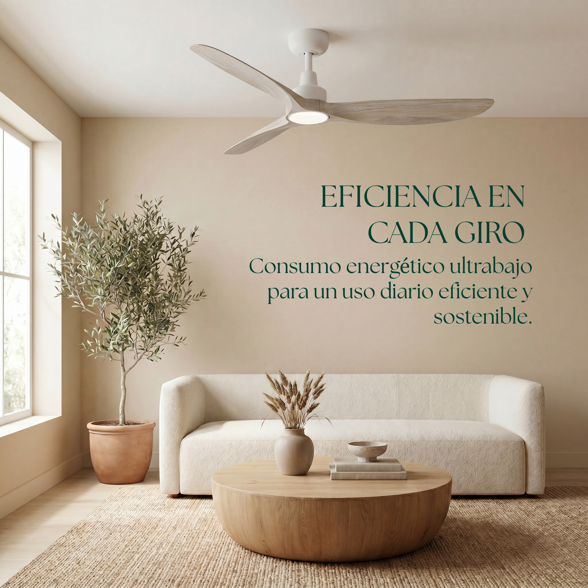 Marea 132 cm Ceiling Fan (10–25 m²) – 3 ABS Blades