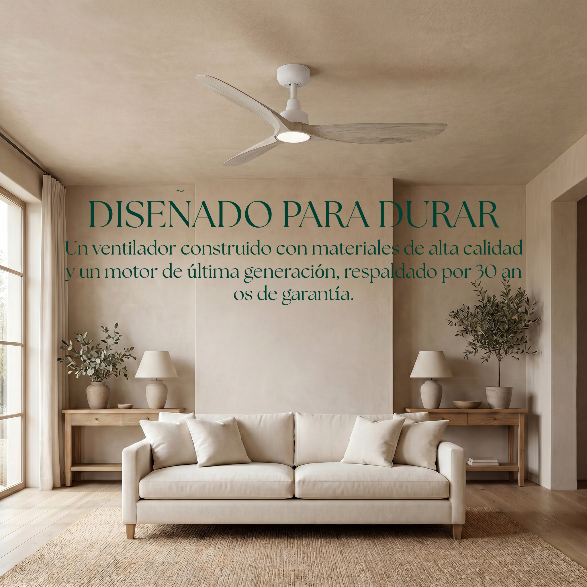 Marea 132 cm Ceiling Fan (10–25 m²) – 3 ABS Blades