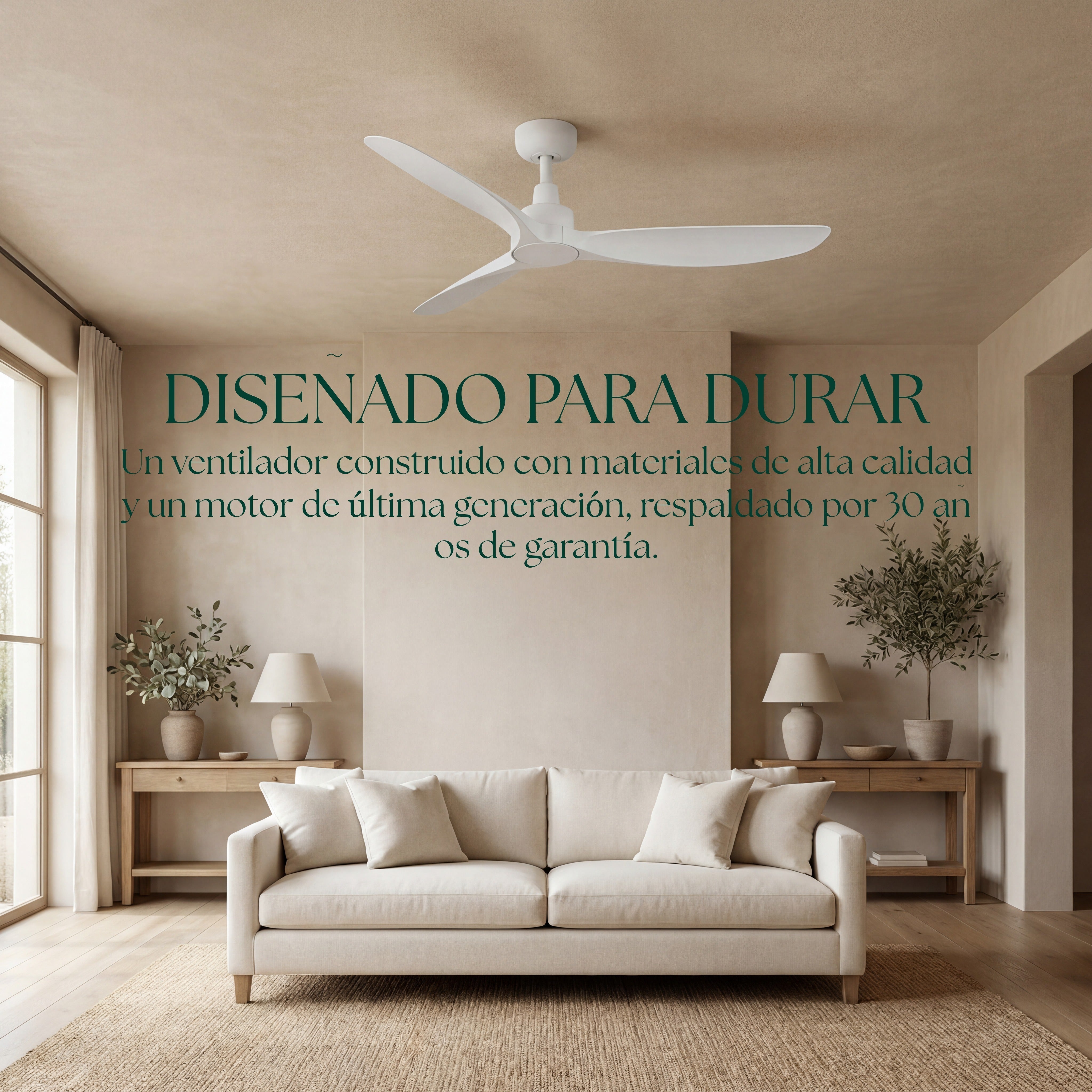 Marea 132 cm Ceiling Fan (10–25 m²) – 3 ABS Blades