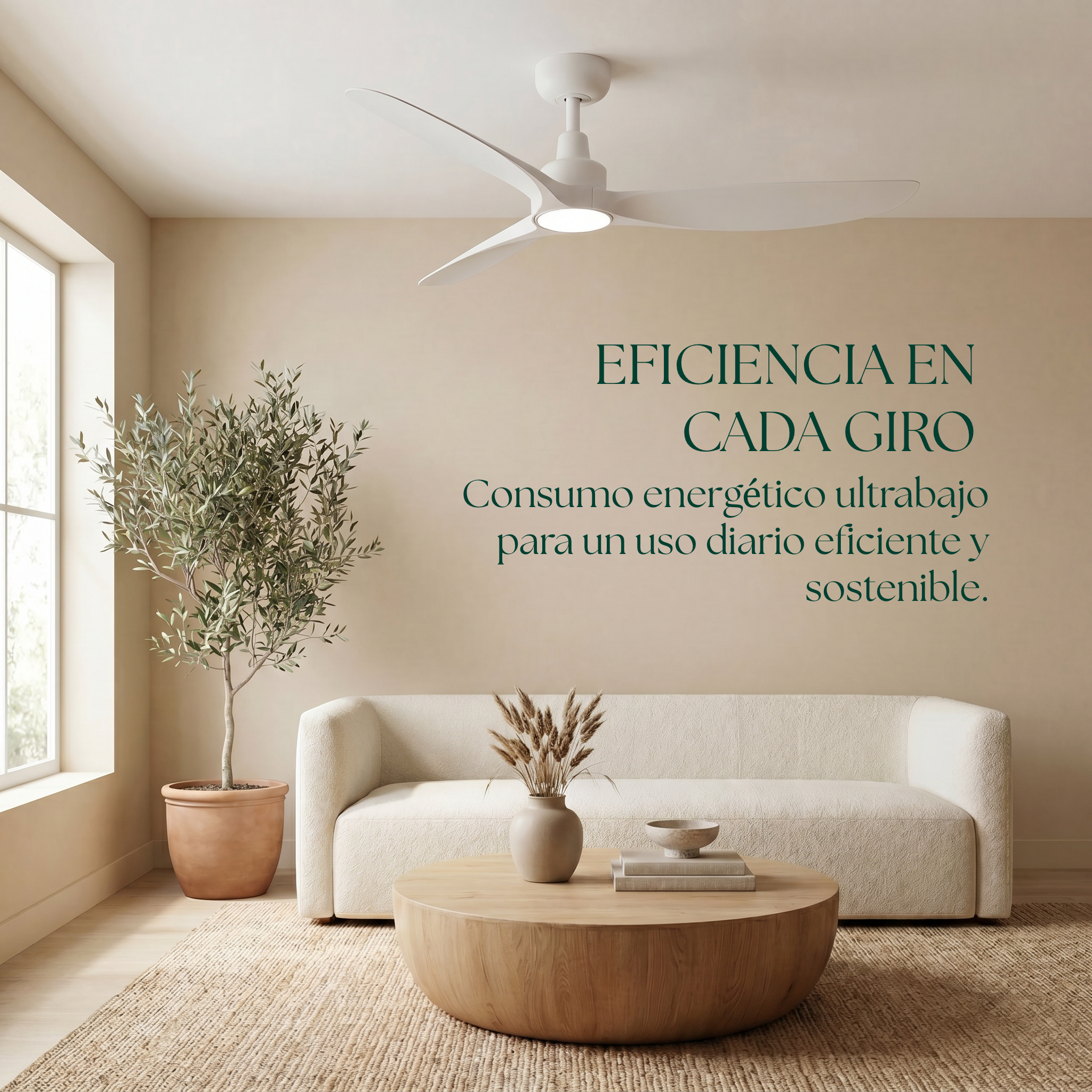 Marea 132 cm Ceiling Fan (10–25 m²) – 3 ABS Blades