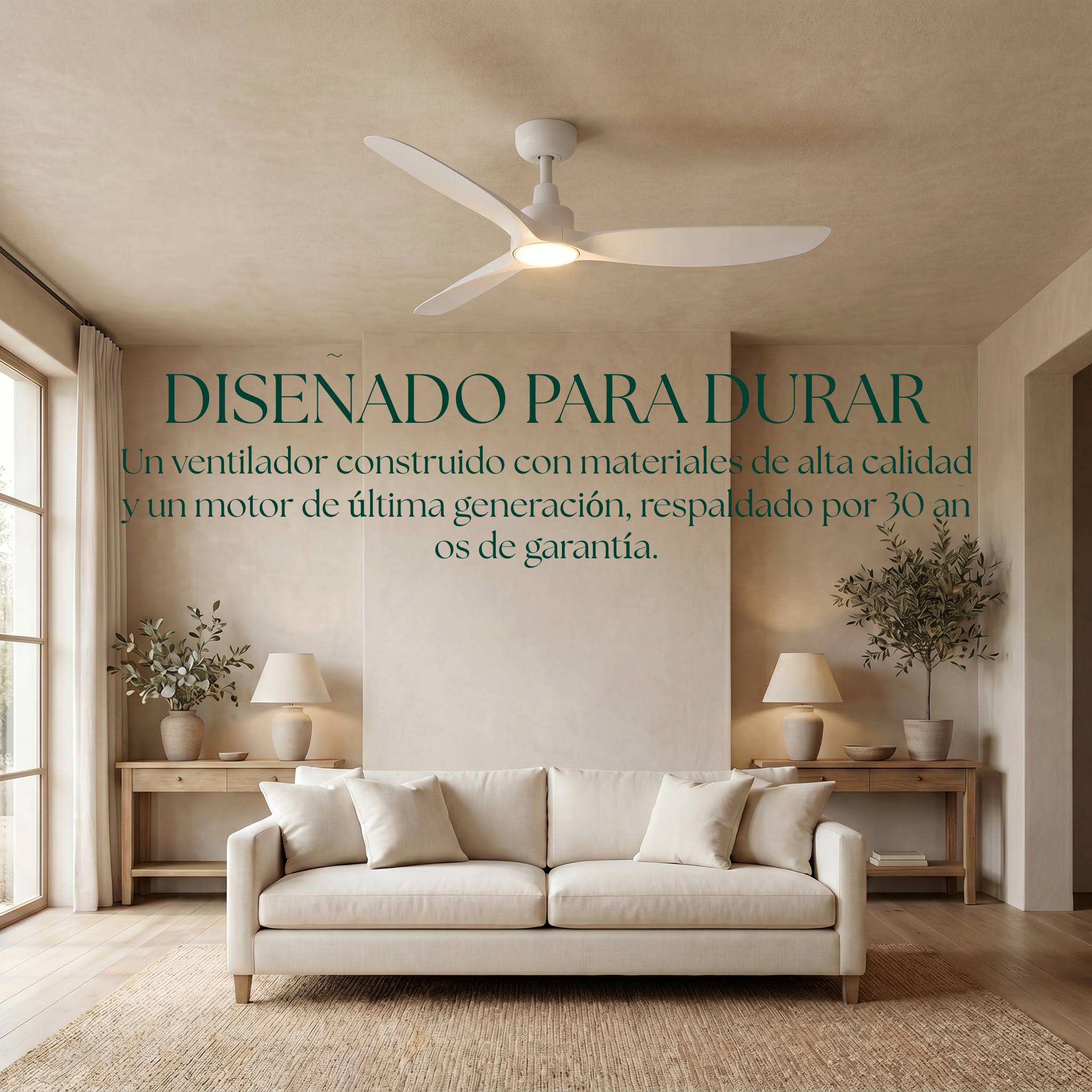 Marea 132 cm Ceiling Fan (10–25 m²) – 3 ABS Blades