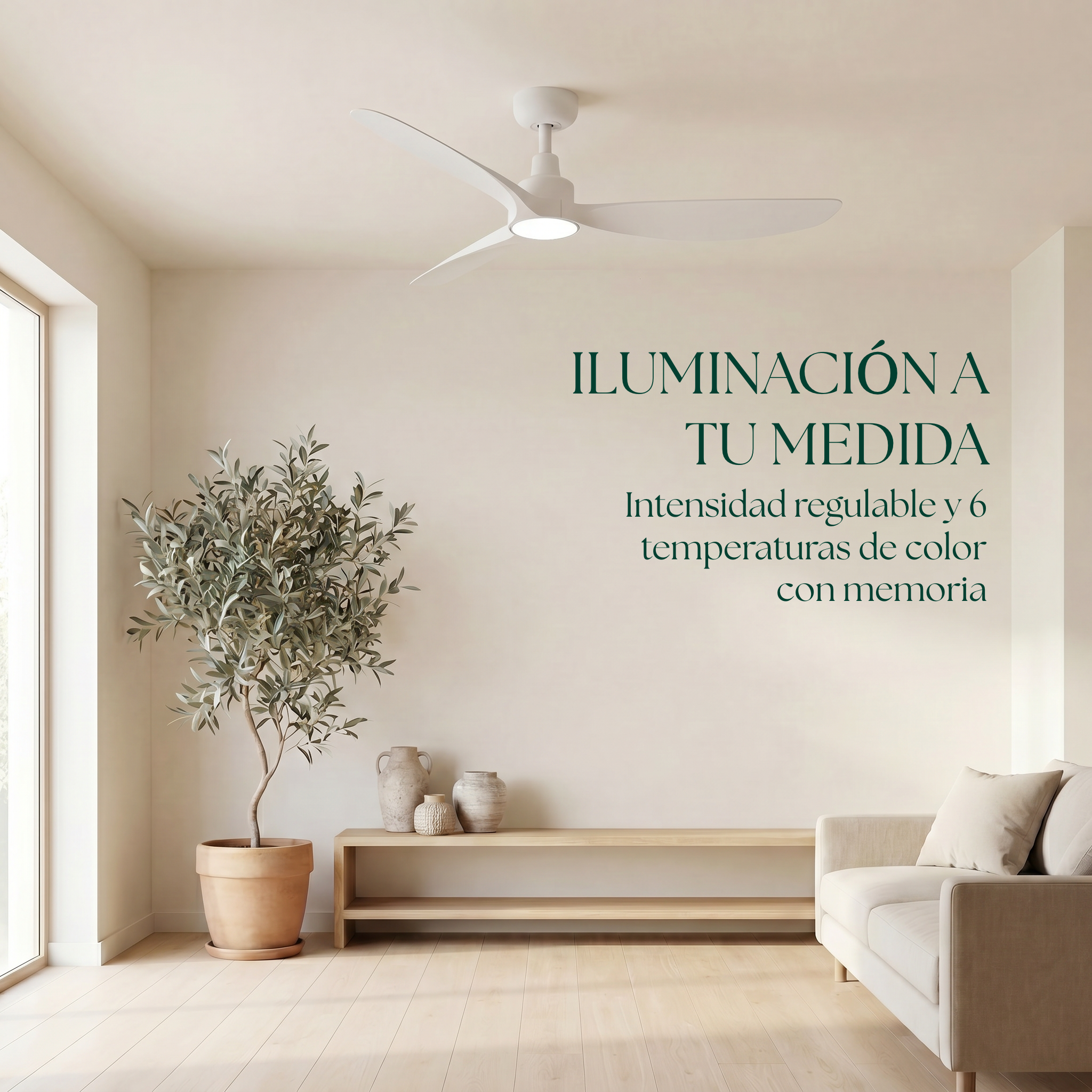 Marea 132 cm Ceiling Fan (10–25 m²) – 3 ABS Blades