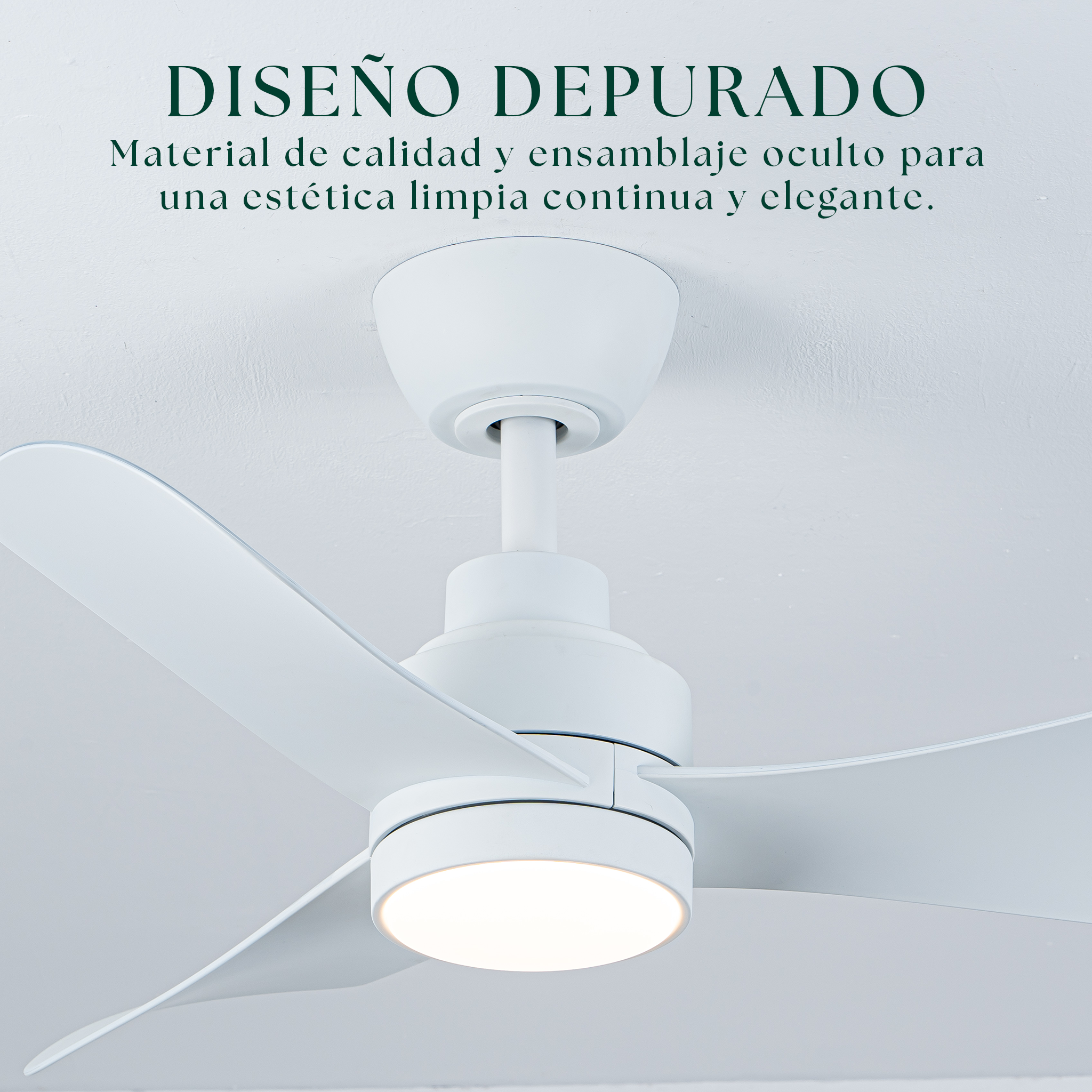 Turqueta 83 cm Ceiling Fan (<8 m²) – 3 ABS Blades with LED Light